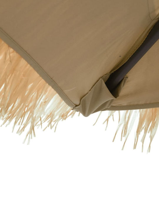 Round Metal Brown Parasol Φ2.13xH2.13m