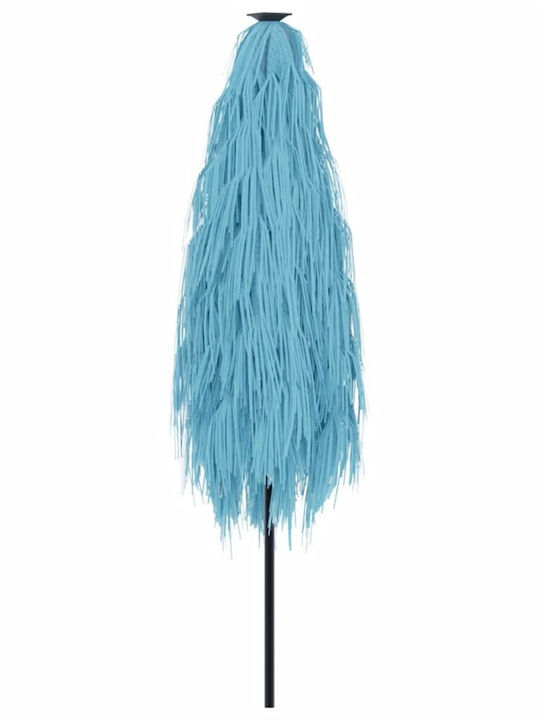 Circular Garden Parasol Metal Blue F2.48xY2.48m