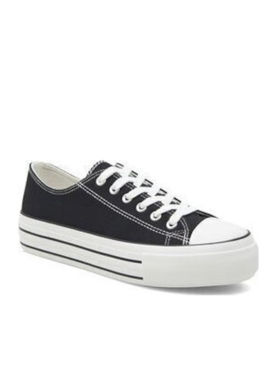 Damen Flatforms Sneakers Schwarz