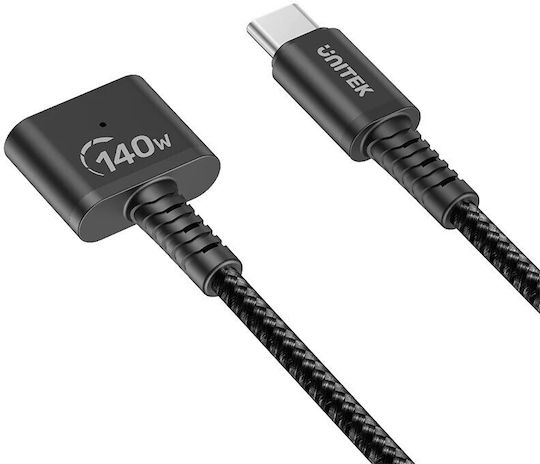 Unitek USB 2.0 Cable USB-C male - Magsafe 3 140W PD Μαύρο 2m C14121BK-2M