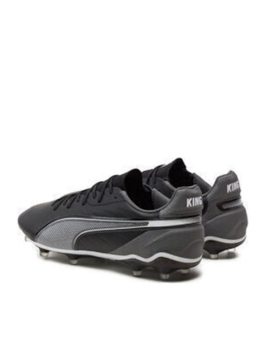 PUMA King Match Ποδοσφαιρικά Παπούτσια με Τάπες FG/AG Μαύρα