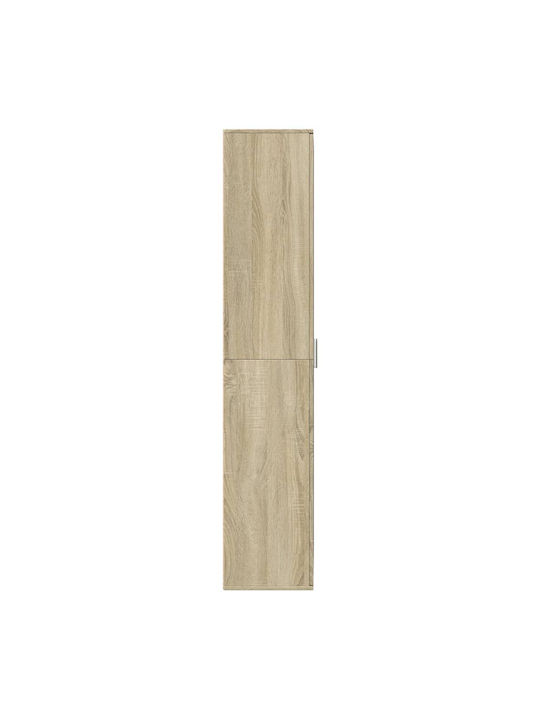 Office Storage Chipboard Closet Coffee L70xW35xH180cm
