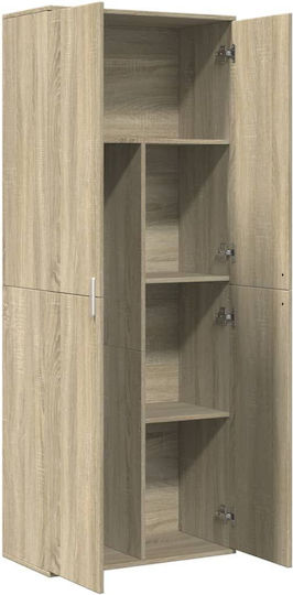 Стояща На Пода Бюро Шкаф Кафяв 70x35x180см