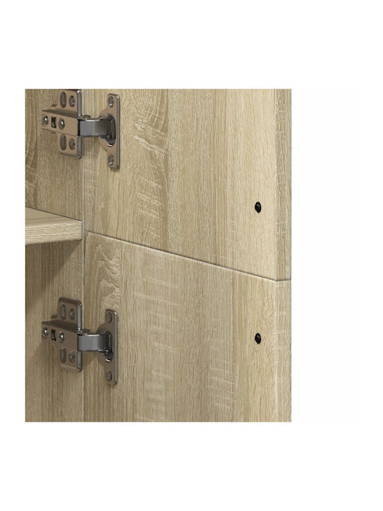Office Storage Chipboard Closet Coffee L70xW35xH180cm