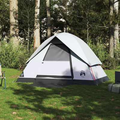 vidaXL Cort Camping Igloo Albă pentru 2 Persoane 215x150x127cm