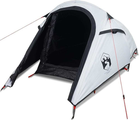 vidaXL Campingzelt Tunnel Weiß für 3 Personen 230x110x125cm