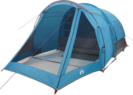 vidaXL Къмпинг Сцена Тунел Синя За 4 Човека 483x250x185см