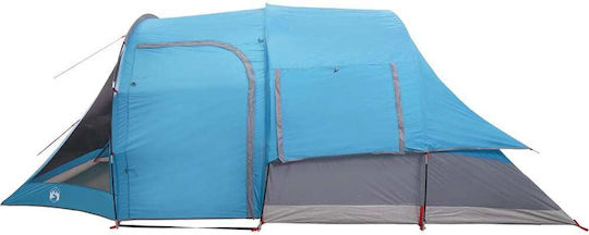 vidaXL Къмпинг Сцена Тунел Синя За 4 Човека 483x250x185см