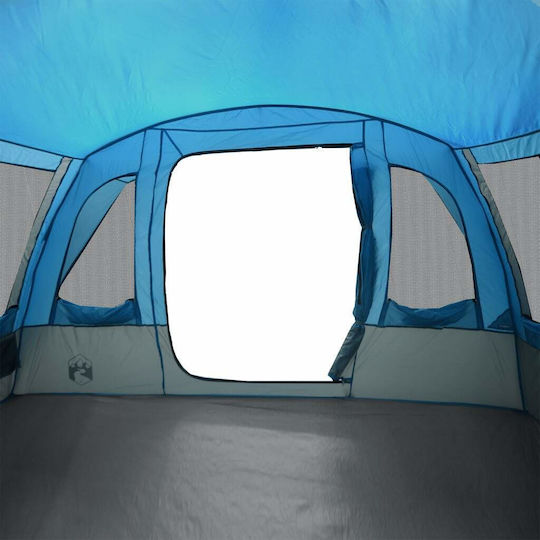 vidaXL Camping Tent Tunnel Blue For 8 People