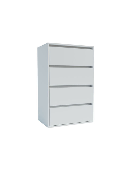 Wooden Chest of Drawers White 60x42x100cm