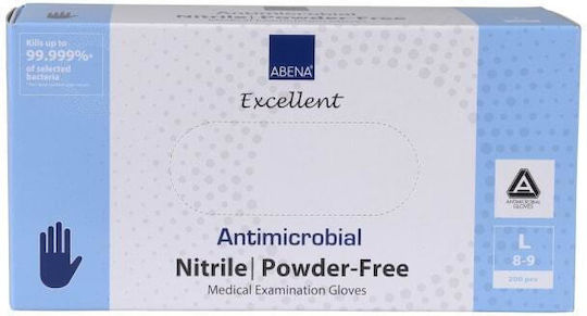 Abena Excellent Handschuhe Nitril Puderfrei in Blau Farbe 200Stück