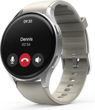 HAMA 8900 Aluminium 45mm Αδιάβροχο Smartwatch με Παλμογράφο (Μπεζ)