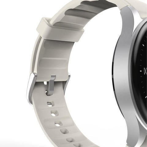 HAMA 8900 Aluminium 45mm Αδιάβροχο Smartwatch με Παλμογράφο (Μπεζ)