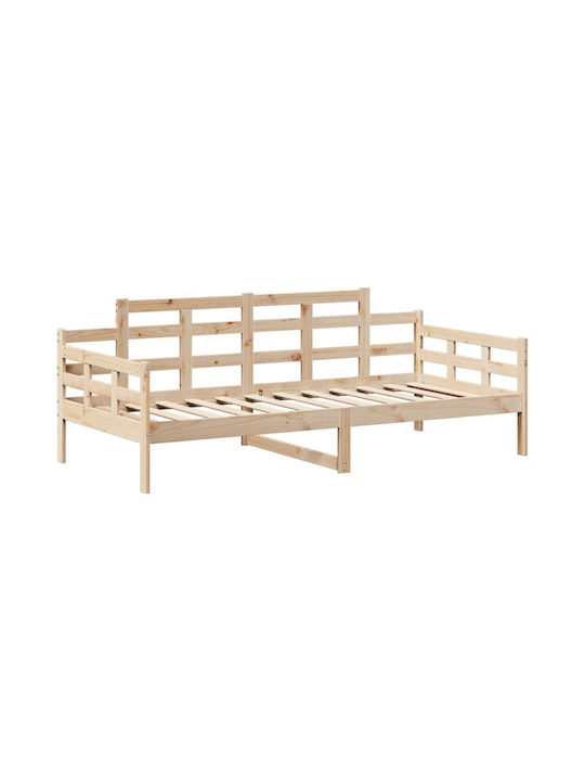 Kinderbett Einzeln Beige für Matratze 80x200cm
