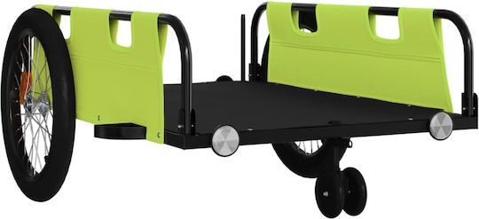Vidaxl Suport pentru Animale de Companie pentru Bicicletă Verde Negru Oxford/Fier Verde