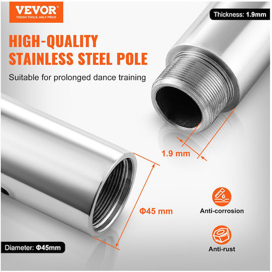 Vevor Pole Dancing Pole Silver
