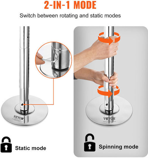 Vevor Pole Dancing Pole Silver