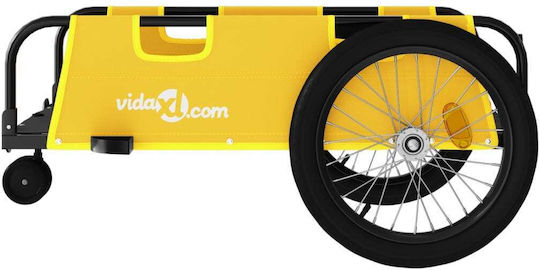 Vidaxl Pet Bicycle Yellow Black Oxford Iron Yellow