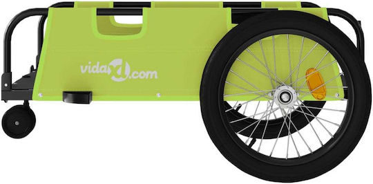 Vidaxl Suport pentru Animale de Companie pentru Bicicletă Verde Negru Oxford/Fier Verde