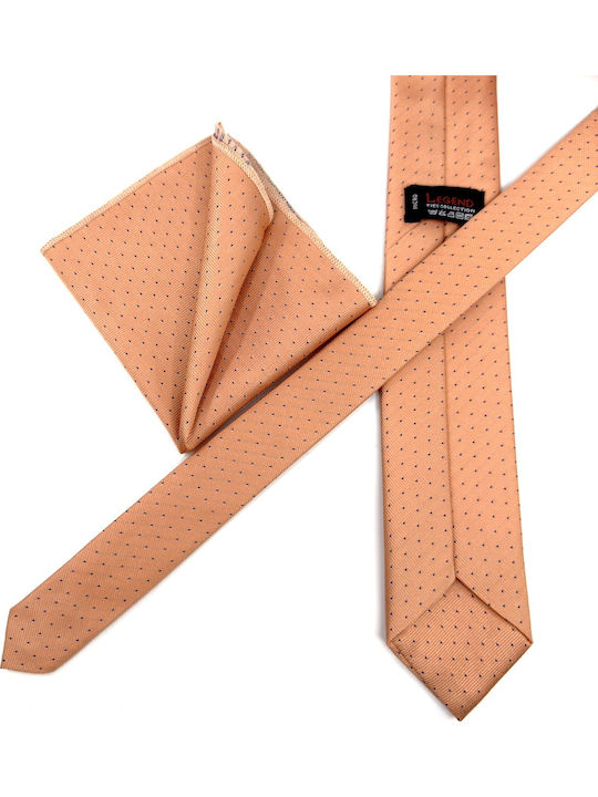 Legend Accessories Men's Tie Set Printed in Orange Color
