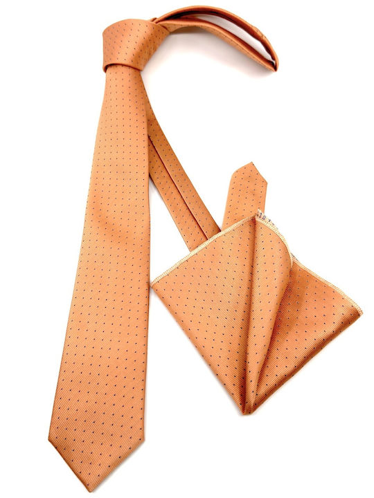 Legend Accessories Men's Tie Set Printed in Orange Color