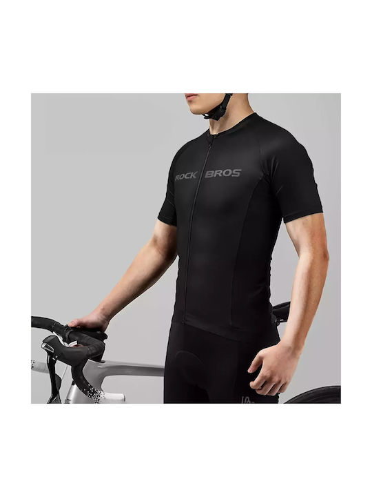 Rockbros Ανδρική Κοντομάνικη Μπλούζα Road Bike Μαύρη