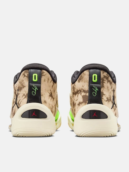 Tatum 1 High Basketball Shoes Fossil / Sesame / Electric Green / Black