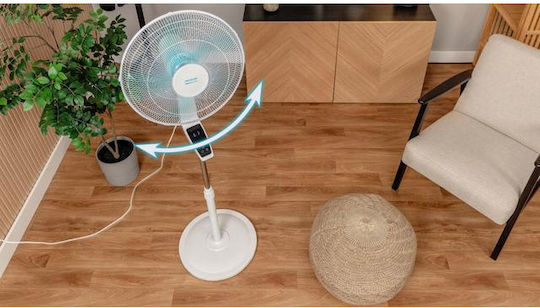 Cecotec Energysilence 620 Pedestal Fan 50W 40cm Diameter With Remote Control White