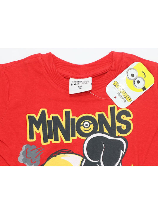 Minions Kids Blouse Long Sleeve Red