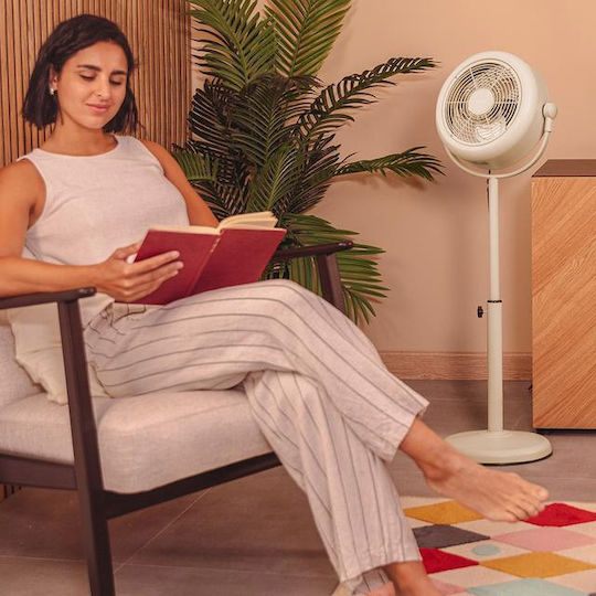 Cecotec Energysilence 250 Classicstyle Ventilator Pe Piedestal 25W Diametru Ventilator 25cm Bej