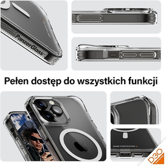 PanzerGlass Hard Back Cover Πλαστικό Διάφανο (iPhone 15 Pro Max)