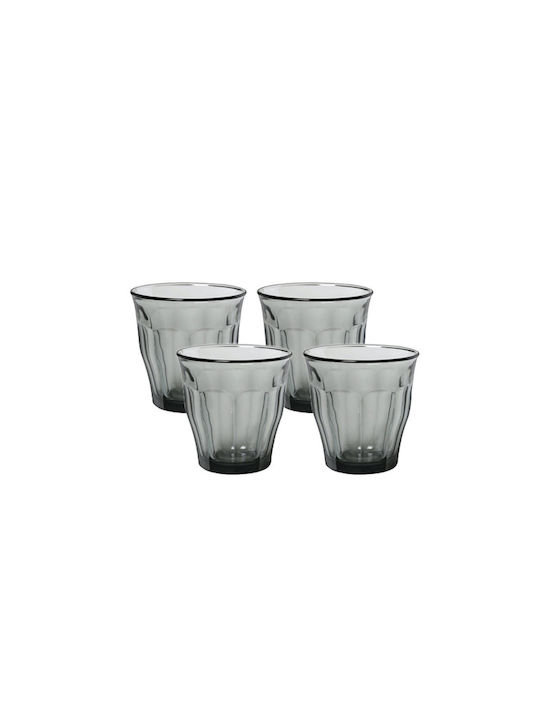 Duralex Picardie Set of Glasses for Red Wine made of Glass in Gray Color Stemmed 250ml 4pcs