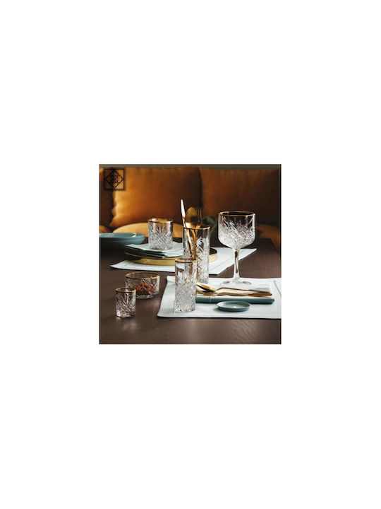 Espiel Set of Glasses Whiskey made of Glass in Gold Color 4pcs