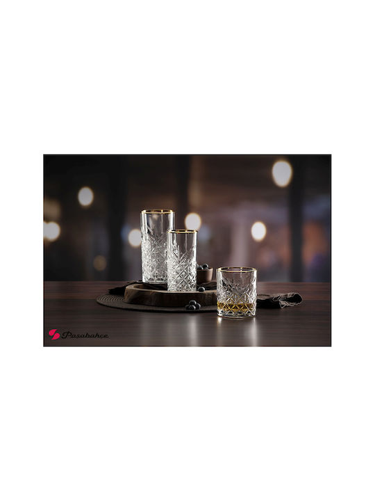 Espiel Set of Glasses Whiskey made of Glass in Gold Color 4pcs