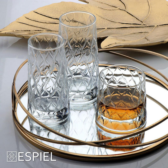 Pasabahce Leafy Σετ Ποτήρια Ουίσκι / Κοκτέιλ Γυάλινα 300ml 4τμχ