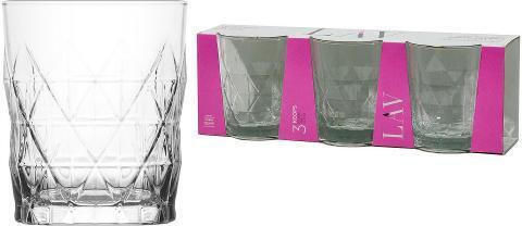 General Trade Set of Glass Whiskey Glasses 345ml 3 Pieces