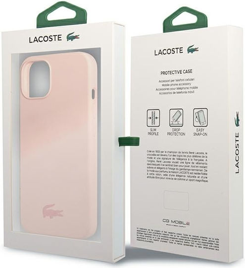 Lacoste Silicone Silicone Umschlag Rückseite Silikon Rosa (iPhone 13 Mini)