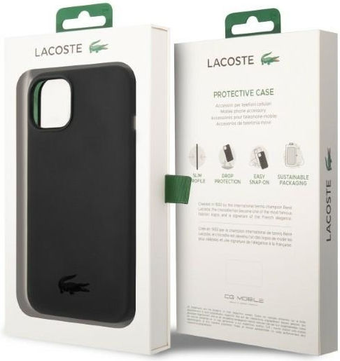 Lacoste Silicone Silicone Back Cover Silicone Black (iPhone 14 Plus)