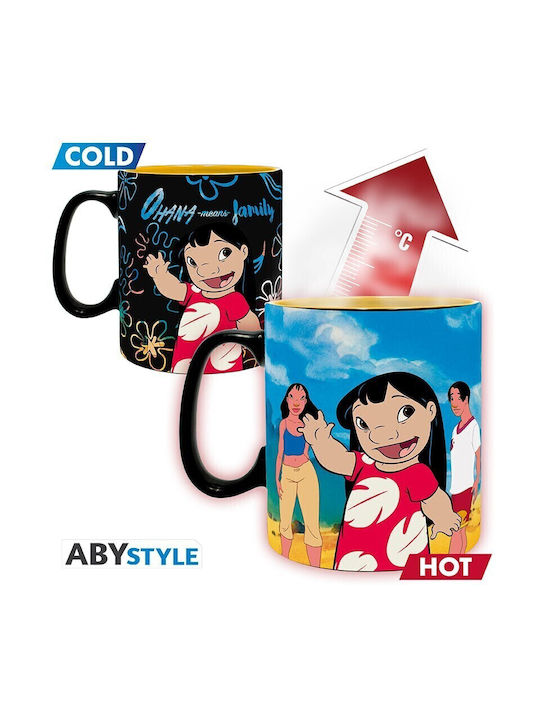 Abysse Lilo & Stitch Heat Change Κούπα Κεραμική Πολύχρωμη 460ml