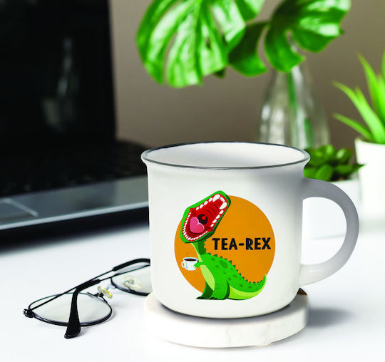 Legami Milano Tea Rex Κούπα Κεραμική Λευκή 350ml