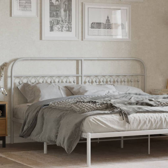 vidaXL Metallic White Bed Headboard 180x100cm