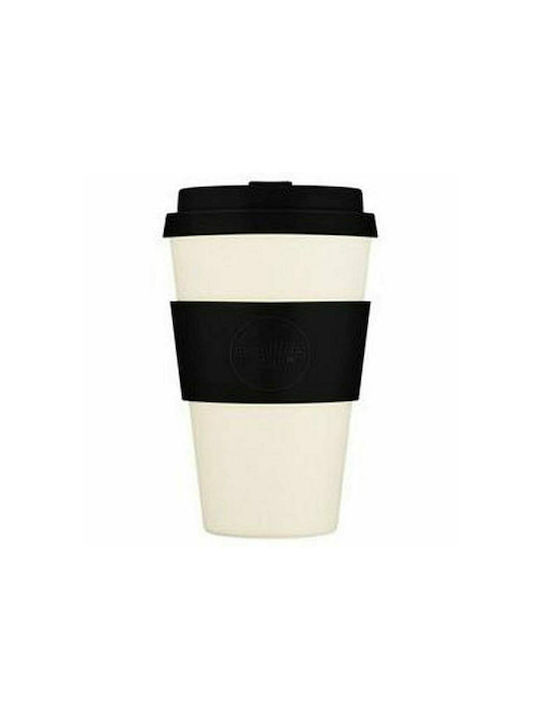 Ecoffee Cup Mug Plastic with Lid Black 400ml