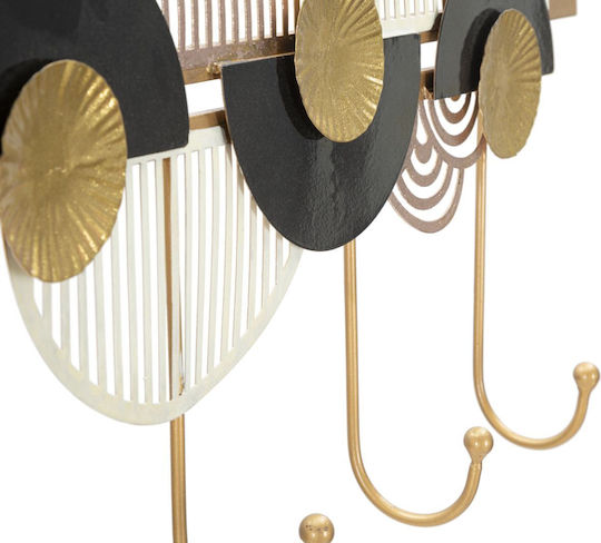 Mauro F Metal Wall Hanger Black 73x30x6.5cm 1pc