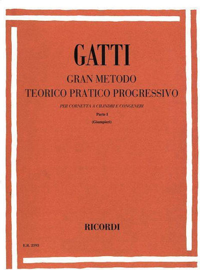 Ricordi Gatti - Metodo Teorico Pratico Progressivo Vol.1 Метод за обучение за Вятърни инструменти W219827000