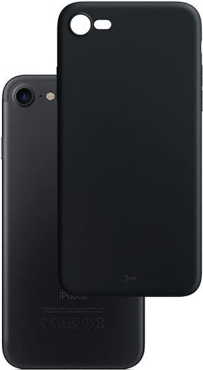 3MK Matt Back Cover Σιλικόνης 1.2mm Μαύρο (iPhone 8/7)
