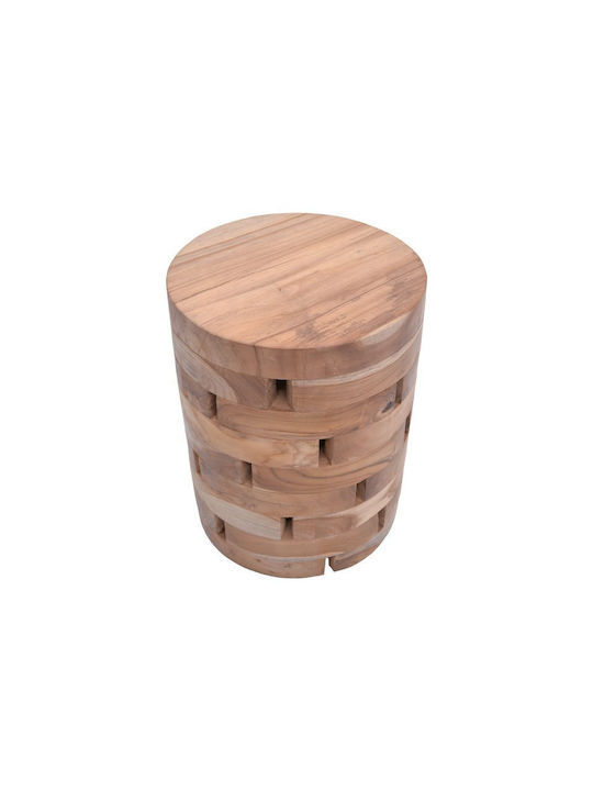 Stool For Living Room Wooden Natural Solid Wood Teak 35x35x45cm