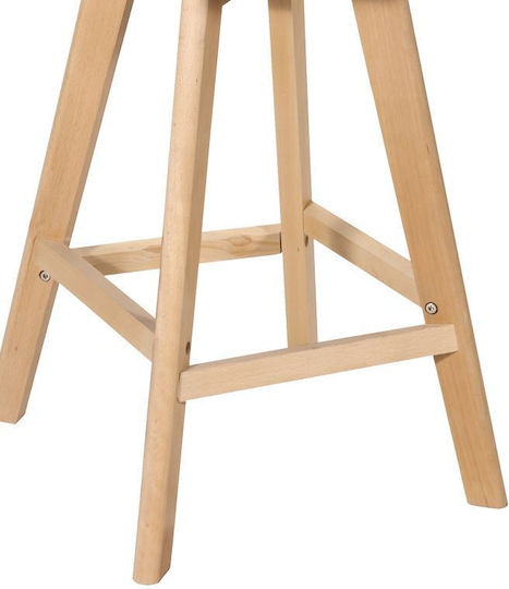 Σκαμπό Μπαρ με Πλάτη Ξύλινο Gaston Μαύρο 56x49x112εκ.