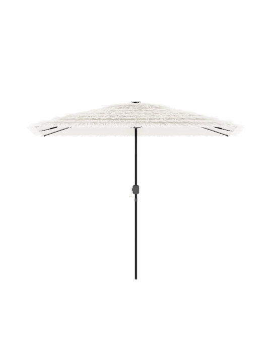 Round Metal Garden Parasol White F2.5xH2.5m
