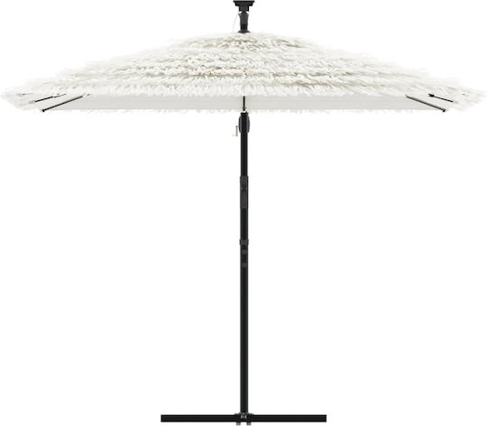 Umbrelă Suspendată Pătrată Metalică Albă 2.35x2.35xÎnălțime 2.35m