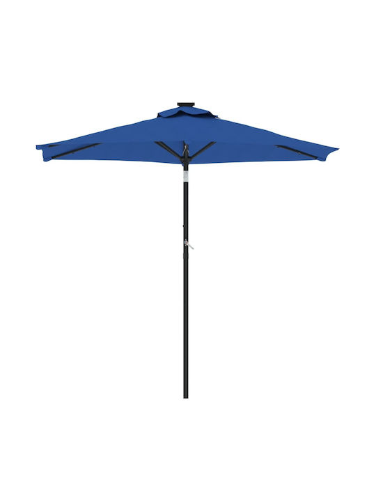 Round Metal Parasol Blue F2.12xY2.12m